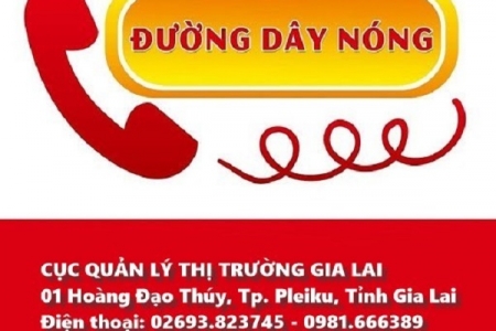 Cục QLTT Gia Lai: Công bố đường dây nóng tiếp nhận, xử lý thông tin phản ánh của người dân