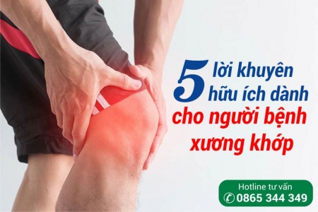 5 lời khuyên hữu ích dành cho người bệnh xương khớp