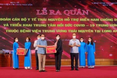 Thái Nguyên: Hỗ trợ thêm 190 cán bộ y tế cho các tỉnh miền Nam chống dịch Covid 19