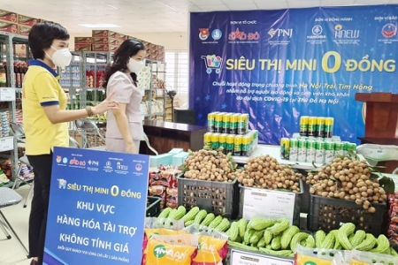 Hà Nội: Thêm 2 "siêu thị mini 0 đồng” hỗ trợ người dân mùa dịch