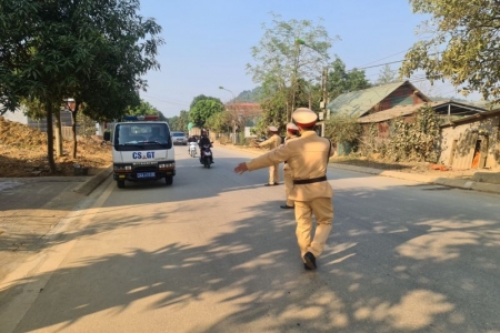 Lào Cai: Tăng cường các biện pháp đảm bảo trật tự an toàn giao thông gắn với phòng chống dịch Covid-19 ​