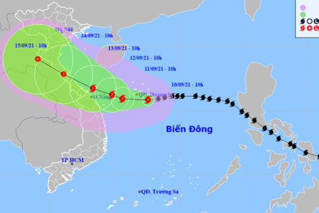 Từ tối nay (10/9), khu vực ven biển Quảng Trị đến Quảng Ngãi sẽ có mưa to