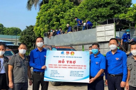 Tỉnh đoàn Hà Giang hỗ trợ 60 tấn nhu yếu phẩm tới người dân Hà Nội