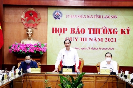 Lạng Sơn: Tổ chức họp báo thường kỳ quý III/2021