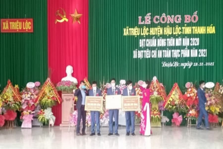 Thanh Hóa: Xã Triệu Lộc đón nhận Quyết định đạt chuẩn nông thôn mới