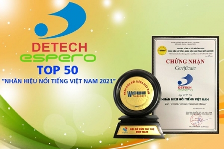 DETECH-ESPERO vinh dự đạt top 50 “Nhãn hiệu nổi tiếng Việt Nam 2021”