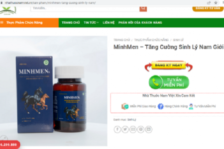 Người tiêu dùng cẩn trọng khi mua sản phẩm MINHMENs trên một số website