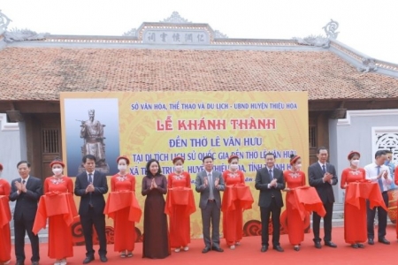 Khánh thành và dâng hương Đền thờ Lê Văn Hưu tại Thanh Hóa