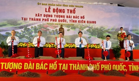 Kiên Giang khởi công xây dựng Tượng đài Bác Hồ và khánh thành Đền thờ liệt sỹ ở Phú Quốc