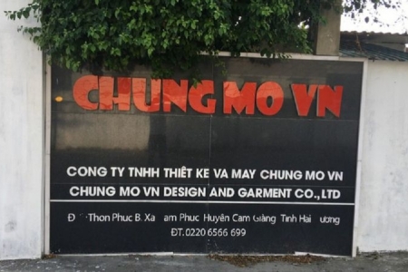 UBND Hải Dương xử phạt Công ty may Chung Mo VN xả thải gây ô nhiễm môi trường