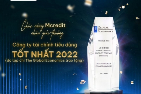 Mcredit nhận giải thưởng “Công ty tài chính tiêu dùng tốt nhất 2022”