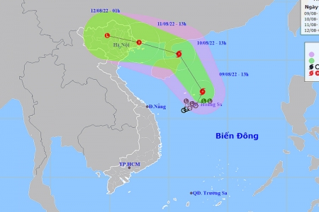 Bão số 2 MULAN di chuyển theo hướng Bắc Tây Bắc và có khả năng mạnh lên