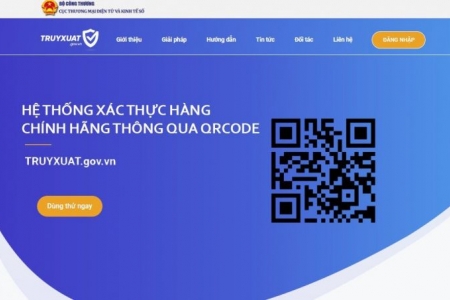 Đưa vào vận hành hệ thống xác thực hàng chính hãng qua mã QRCode trong thương mại điện tử