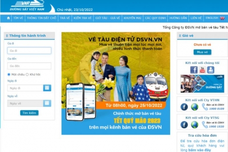 Hướng dẫn thanh toán online Vé tàu Tết Quý Mão 2023