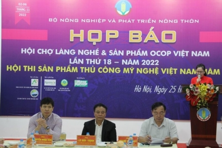 Họp báo thông tin về Hội chợ Làng nghề và sản phẩm OCOP Việt Nam lần thứ 18