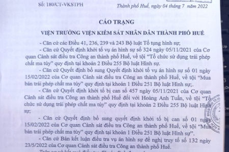 TAND Thành phố Huế 2 lần trả hồ sơ điều tra lại về một vụ án ma tuý