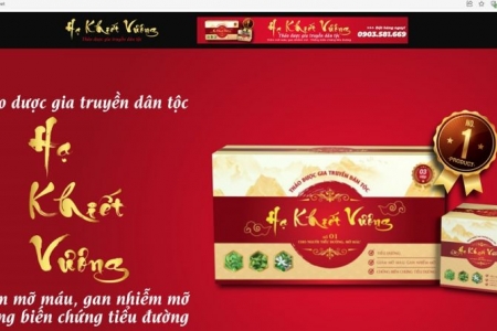 Thực phẩm bảo vệ sức khỏe Hạ Khiết Vương vi phạm Luật Quảng cáo