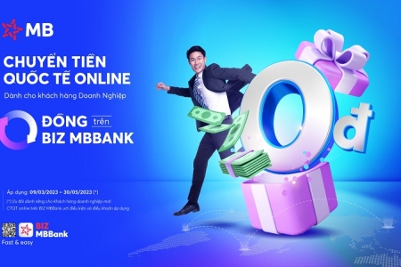 Giao dịch thương mại quốc tế dễ dàng với tính năng chuyển tiền quốc tế online 0 đồng trên BIZ MBBank