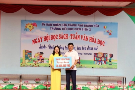 Thanh Hóa: Sôi nổi "Ngày hội đọc sách" - Trường Tiểu học Điện Biên 2