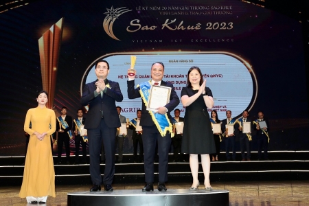 Agribank giành “cú đúp” tại Giải thưởng Sao Khuê 2023
