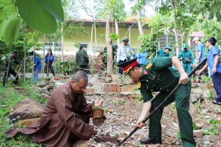 Bà Rịa - Vũng Tàu:  Hơn 1.000 cây xanh được trồng bởi tăng ni và bộ đội địa phương