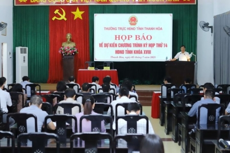 Họp báo thông tin Kỳ họp thứ 14, HĐND tỉnh Thanh Hóa Khóa XVIII