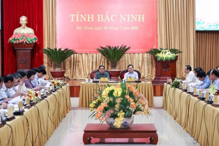 Thủ tướng Phạm Minh Chính làm việc với Ban Chấp hành Đảng bộ tỉnh Bắc Ninh