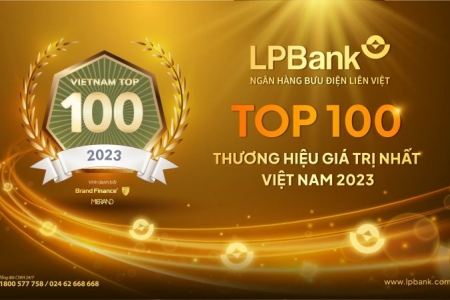 LPBank được vinh danh Top 100 thương hiệu giá trị nhất Việt Nam 2023