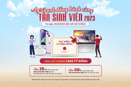 Agribank dành 1,833 tỷ đồng tặng tân sinh viên 2023