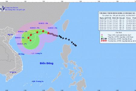 Bão Saola chuyển hướng có khả năng di chuyển về phía nam