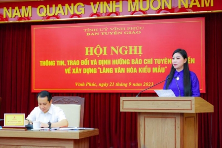 Vĩnh Phúc mong muốn các cơ quan báo chí tiếp tục đồng hành trong xây dựng Làng văn hoá kiểu mẫu