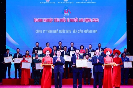 Công ty Yến sào Khánh Hòa: Được vinh danh “Doanh nghiệp tiêu biểu vì người lao động năm 2023”