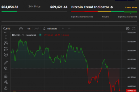 Giá Bitcoin hôm nay điều chỉnh về mốc 65.850 USD