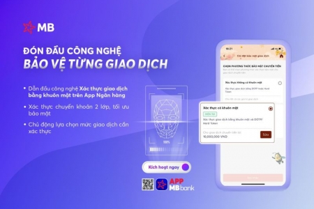 App MBBank: Xác thực khuôn mặt, an tâm chuyển tiền