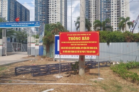 Bình Dương: Lắp đặt lại biển cảnh báo "chưa đủ điều kiện huy động vốn" tại Dự án Charm Diamond