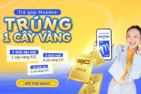  Trúng vàng cực nhàn với thẻ trả góp Muadee by HDBank