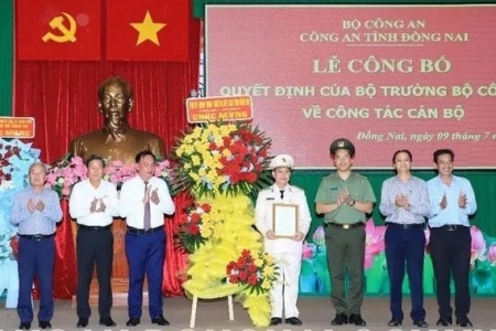 Bổ nhiệm Thượng tá Lê Mạnh Hùng làm Phó giám đốc Công an tỉnh Đồng Nai