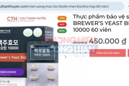 Sản phẩm Brewer’s Yeast Biotin 1000 của công ty Hân Korea bị đề nghị tạm dừng việc bán, lưu thông