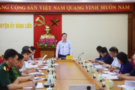 Phó Bí thư Tỉnh ủy Quảng Ninh Đặng Xuân Phương làm việc với Ban Thường vụ Huyện ủy Bình Liêu