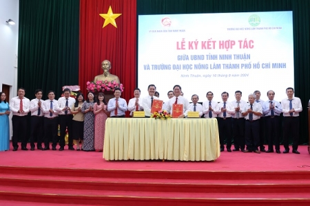 Ninh Thuận tổ chức Lễ ký kết hợp tác với Đại học Nông Lâm thành phố Hồ Chí Minh