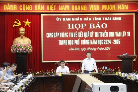 Thái Bình: Họp báo cung cấp thông tin kết quả kỳ thi vào lớp 10 THPT năm học 2024 - 2025