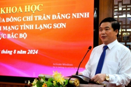 Lạng Sơn: Tổ chức Hội thảo khoa học “Hoạt động và cống hiến của đồng chí Trần Đăng Ninh với phong trào cách mạng tỉnh Lạng Sơn và khu vực Bắc Bộ”