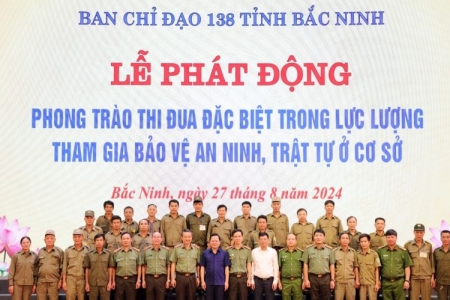 Bắc Ninh phát động phong trào thi đua đặc biệt trong lực lượng tham gia bảo vệ an ninh, trật tự ở cơ sở