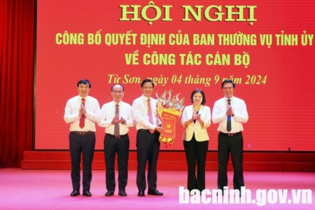 Bắc Ninh: Công bố Quyết định của Ban Thường vụ Tỉnh ủy về công tác cán bộ tại thành phố Từ Sơn