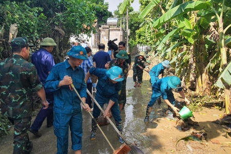 Chủ tịch UBND huyện Lập Thạch kiểm tra công tác khắc phục hậu quả sau bão số 3