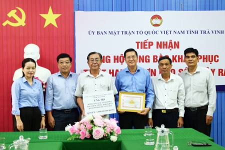 Trà Vinh: Ủng hộ 4,5 tỷ đồng hỗ trợ các tỉnh miền Bắc khắc phục hậu quả thiên tai