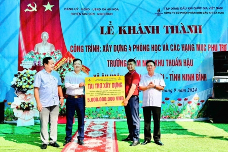 PVCFC tài trợ 5 tỷ đồng xây dựng hạ tầng trường mầm non tại Ninh Bình