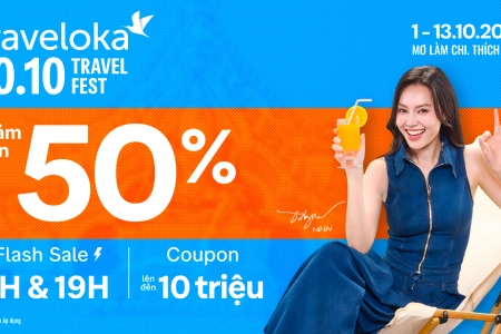 Traveloka 10.10 Travel Fest: Mang đến kỳ nghỉ cuối năm đáng nhớ với ưu đãi lên đến 50%