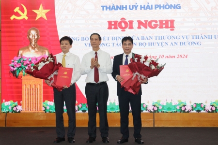 Hải Phòng: Điều động và chỉ định đồng chí Chu Đức Anh giữ chức vụ Phó Bí thư Huyện ủy An Dương