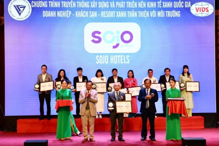 SOJO Hotels nhận giải Khách sạn Xanh lần thứ 2